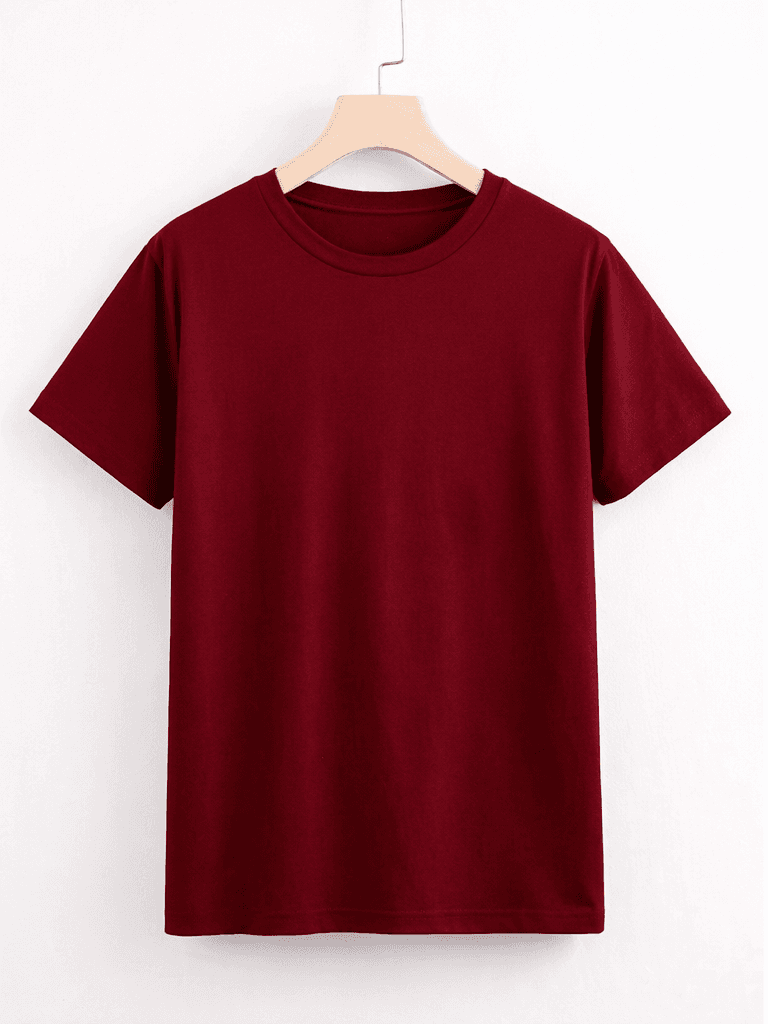 French Terry Cotton Unisex Oversized T-shirt (Maroon)