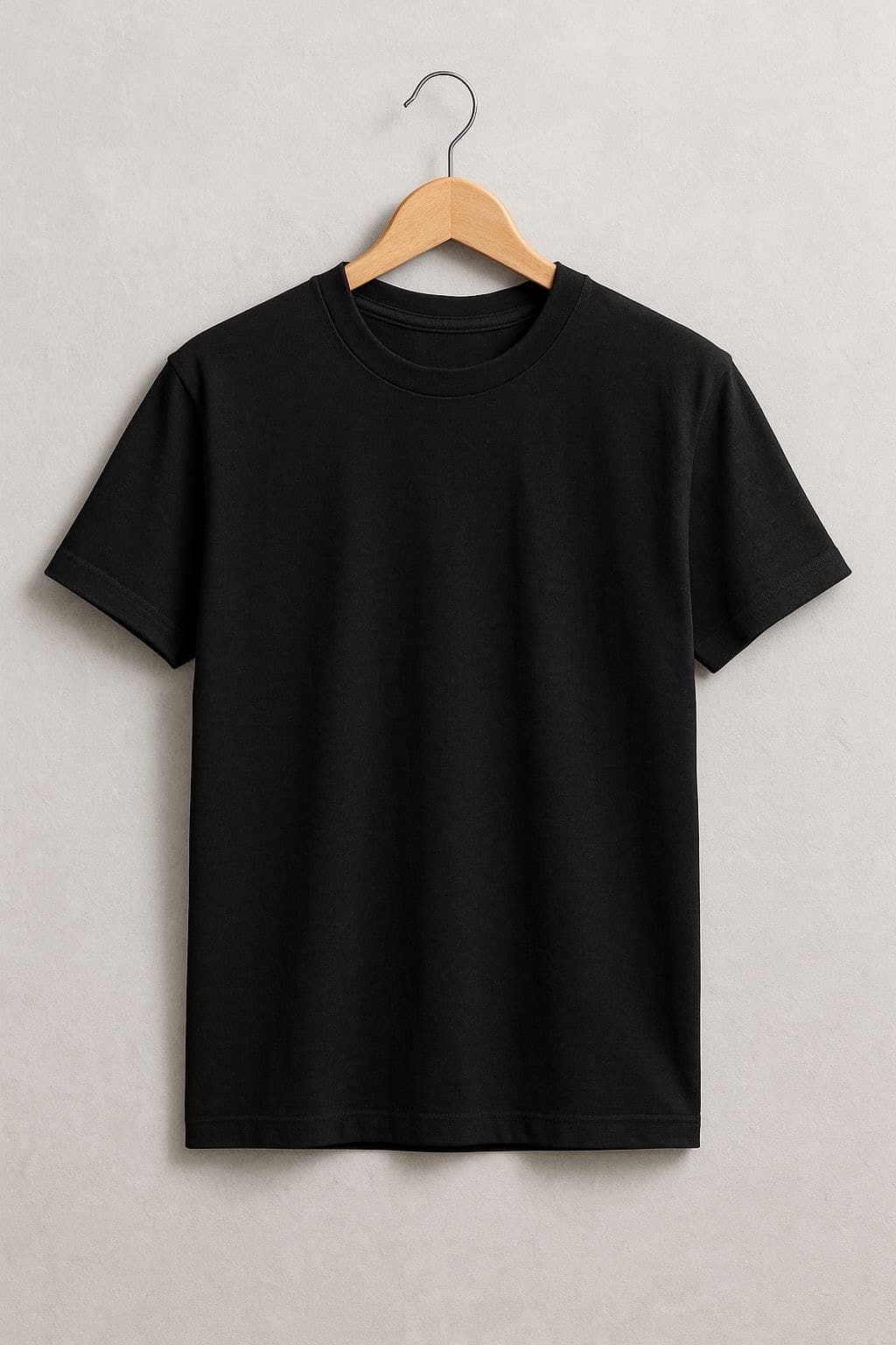 Regular Half Sleeve (Single Jersey Cotton) (Black)